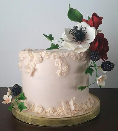 Floral Bas Relief - Cake by Ashley Barbey