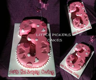 number 3! - Cake by little pickers cakes