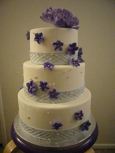 OC Fair Winner - Purple Peony cake - Cake by Sarah F