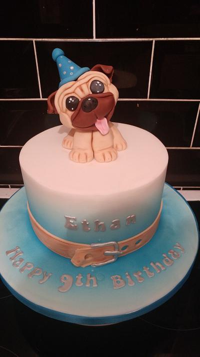 I love Pugs - Cake by Little Cakes Of Art