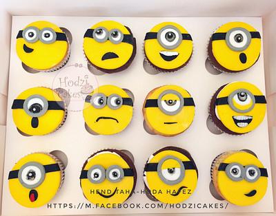 Minions Cupcakes - Cake by Hend Taha-HODZI CAKES