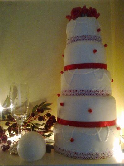 Winter Wedding - Cake by PetiteSweet-Cake Boutique