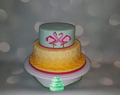 Flamingo cake - Cake by Pluympjescake
