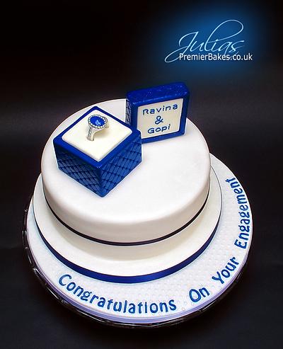 Classic Engagement cake - Cake by Premierbakes (Julia)