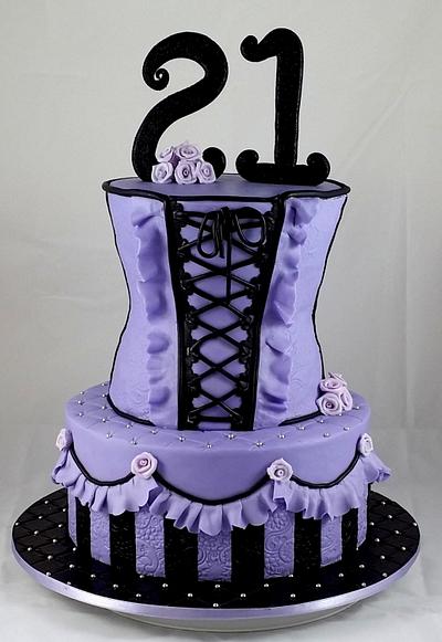 Bustier/corset cake - Decorated Cake by Lindsey Krist - CakesDecor