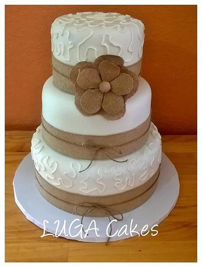 Rustic Wedding Cake - Cake by Luga Cakes