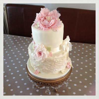 Vintage peony and rose - Cake by jay