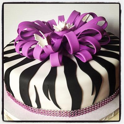 Zebra Bedazzle  - Cake by Esther Williams