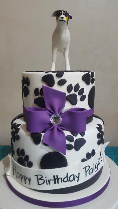 My first attempt to make a 2 tier fondant cake and a topper - Cake by Mark
