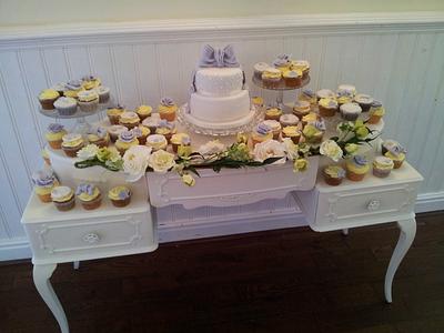 Vintage Wedding Cake & Cupcakes - Cake by Sarah Poole
