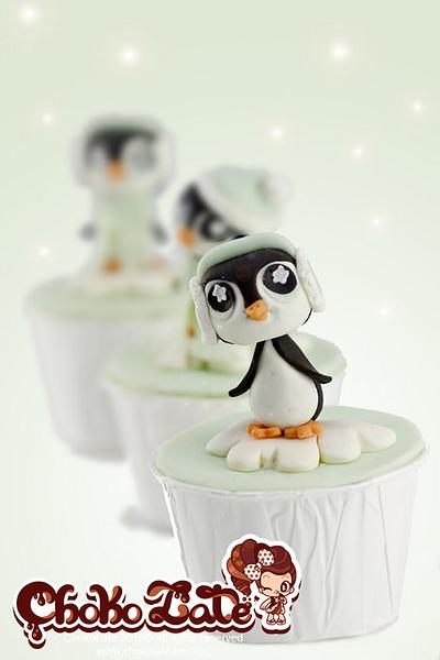 Christmas Pinguin cupcake topper - Cake by ChokoLate Designs