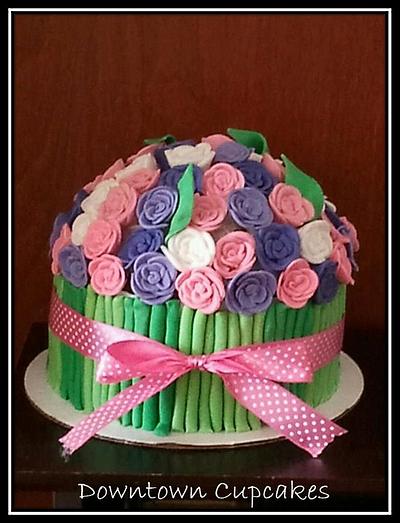 Fondant Bouquet - Cake by CathyC