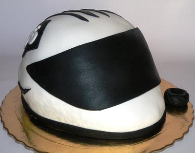Motorbike helmet - Cake by bolosdocesecompotas