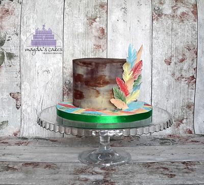 Ganache and feathers :) - Cake by Magda's Cakes (Magda Pietkiewicz)