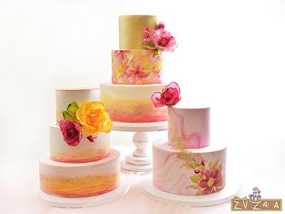 Watercolor Wedding Cakes - Cake by Nasa Mala Zavrzlama