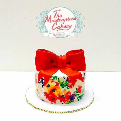 Water color painting effect on a cake - Cake by The Masterpiece Cakery