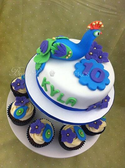 "Kyla" - The Pretty Peacock - Cake by Beau Petit Cupcakes (Candace Chand)