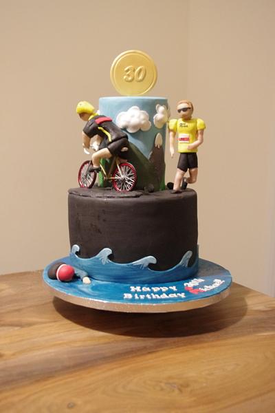 Triathlon cake - Cake by Donnasdelicious