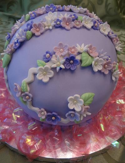 Floral Easter Egg Cake - Cake by Susan Russell