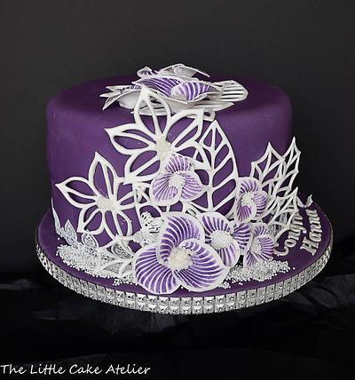 Purple birthday cake  - Cake by Jennifer