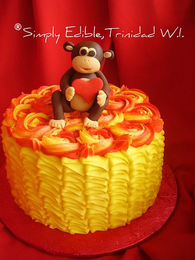 Monkey Love Cake - Cake by Shelly-Anne