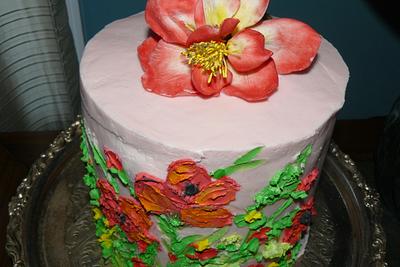 bettercream painting W/pallet knife ! - Cake by gail