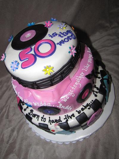50th Birthday - Grease themed - Cake by Tiffany Palmer