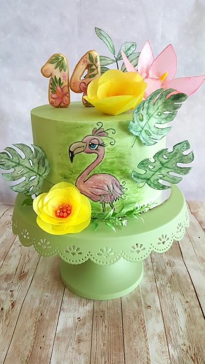 Flamingo cake - Cake by Suzi Suzka