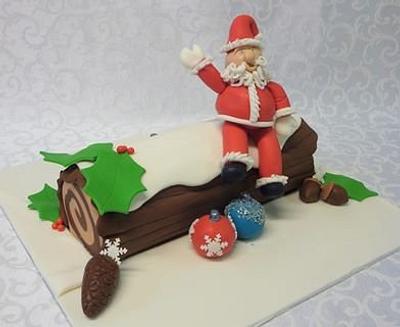Christmas log with Santa. - Cake by Gil