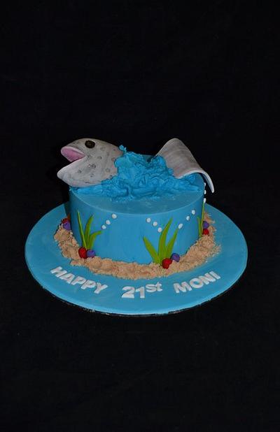 fish birthday cake - Cake by Sue Ghabach