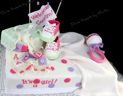 Baby shower cake It's a girl! - Cake by Martha Chirinos Teruel