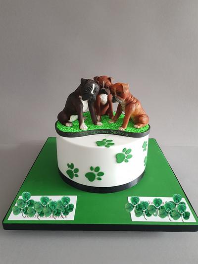 Boxer dogs - Cake by TortenbySemra