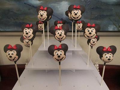 Minnie Mouse Cake Pops - Cake by Josie Borlongan