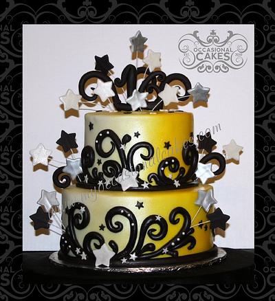 Yellow Ombre Sweet 16 Cake - Cake by Occasional Cakes