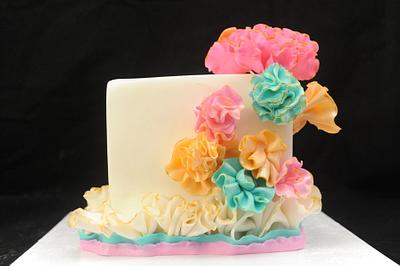 Ruffles and Sharpish Edges - Cake by Sugarpixy