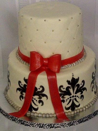 The Quilted/Damask cake - Cake by horsecountrycakes