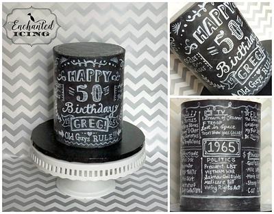 50th birthday chalkboard cake - Cake by Enchanted Icing
