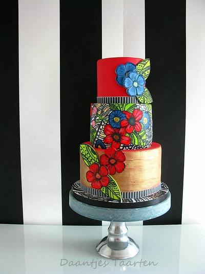 Colourful painting - Cake by Daantje