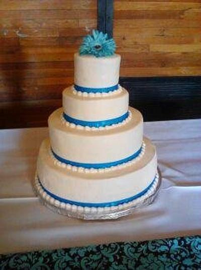 something blue wedding cake - Cake by thomas mclure