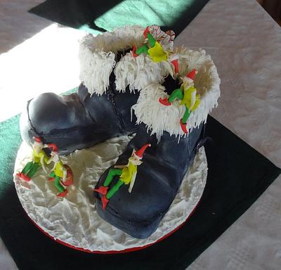 Vintage Santa Boots and Sleepy Elves - Cake by Fifi's Cakes