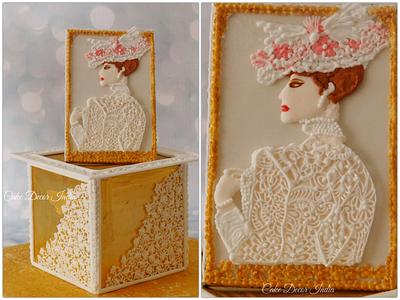 Vintage love in Royal icing - Cake by Prachi Dhabaldeb