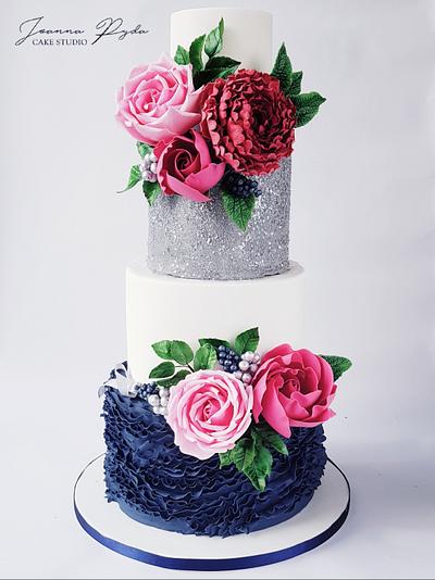 Ruffled Floral Beauty - Cake by Joanna Pyda Cake Studio