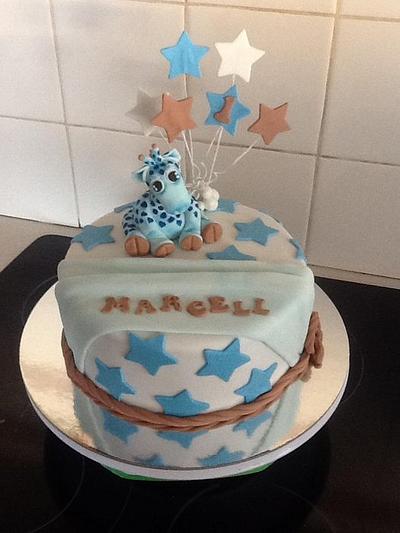 Gumpaste Giraffe has a home :)..Marcell's First Birthday! - Cake by Kim Jury