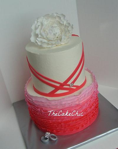 Ombre Engagement Cake - Cake by Misty