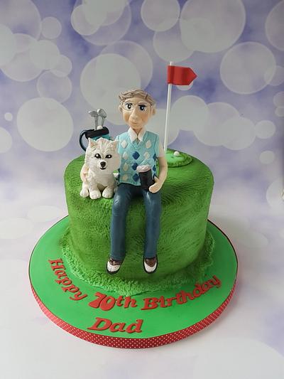 One golfer and his dog - Cake by Jenny Dowd