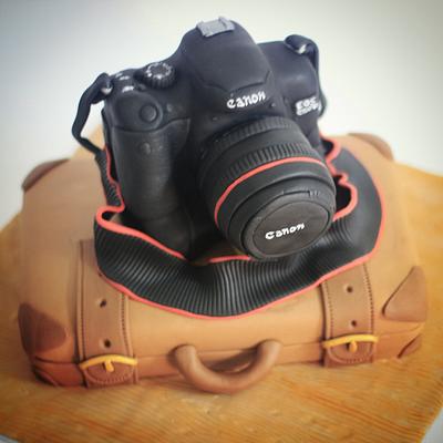 camera on suitcase cake  - Cake by Reema siraj