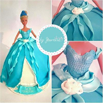 Cinderella doll cake  - Cake by Cake design by youmna 