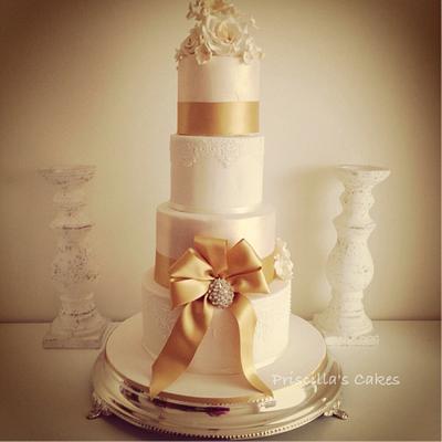 Wedding anniversary  - Cake by Priscilla's Cakes