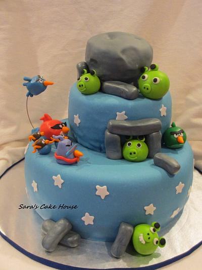 Space Angry Birds - Cake by Sara's Cake House