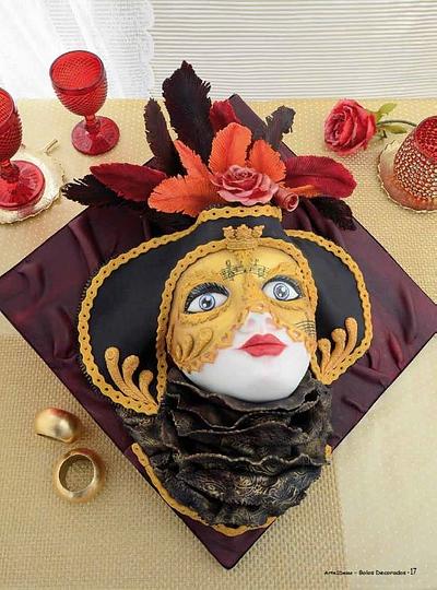 Bolo, Mascara de Carnaval de Veneza/ Carnival masks made of cake - Cake by Wish a Cake by Elsa Paulino
